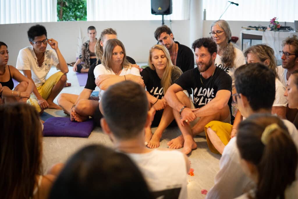 Professional facilitator training session in a circle