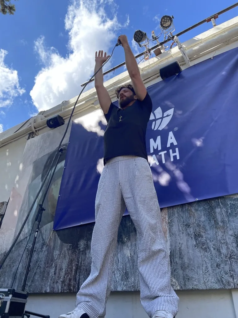 Steve Whitney on stage at SOMA Breath festival