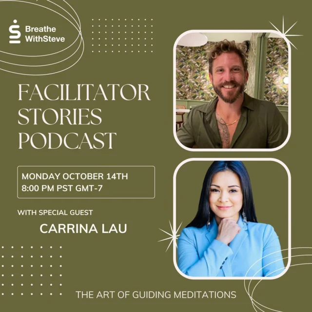 A New Episode Of Facilitator Stories Podcast Will Go Live On Monday October 14th at 8:00pm PST!!!

My Special Guest Is @carrinalau 

Carrina Lau is a healing artist who works one-on-one with people to help them manage stress, anxiety, and burnout. She offers massage and energy work, as well as being a sound healer and breathwork facilitator. Her mission is to bring more peace and vitality to the planet, and she has helped thousands of people access their inner peace and improve their overall quality of life. Her vision is for everyone to have a place within themselves where they can find inner peace and rejuvenation in this busy world. 

This podcast is aimed to support up and coming facilitators in their journey to making a positive impact in the world.

Carrina has just completed my course and is now CERTIFIED in The Art Of Guiding Meditations! 

If you want to learn how to guide unscripted sessions then make sure you click the link in my bio!