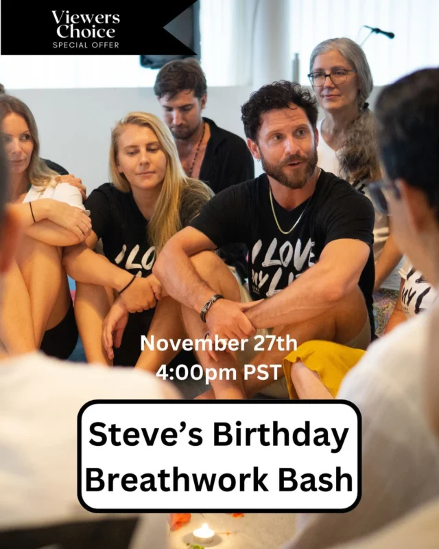 I would like to invite you to a special breathwork session for my Birthday! The session will be on Nov. 27th at 4:00pm PST.

Viewers Choice! This means that I will ask a series of questions to all participants and find a common theme that everyone is trying to work through. I will guide this session on the spot using the points the participants bring to the surface.

I am offering a 40% discount for anyone that wants to join The Art Of Guiding Meditations until Nov. 29th. I have never done a discount like this before so take advantage of this insane deal! 
Use discount code at checkout: birthday

I hope to see you for the Breathwork session and inside the course .

#Breathwork #BreathworkSession #GuidedBreathwork #SomaBreath#Birthday #OnlineBreathwork #BreathworkFacilitator #Meditation #GuidedMeditation #MeditationFacilitator